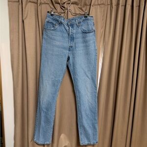 Levi's 501 Blue Straight-Leg Jeans